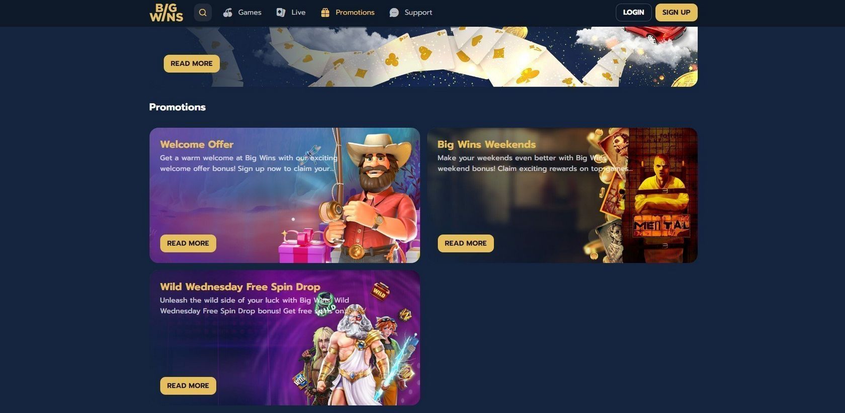 BigWins Online Casino Login